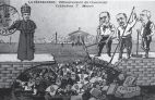 L'effondrement du Concordat. Carte postale satirique