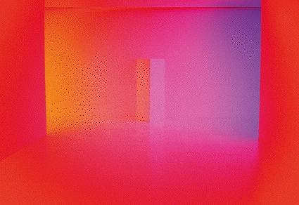 Carlos Cruz-Diez : Chromosaturation. Labyrinthe de la couleur pure.  Dimensions variables. Paris, 1965 
